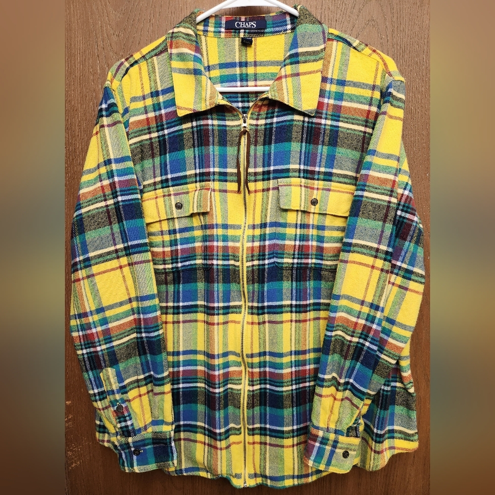 Chaps Yellow Plaid Women's Top